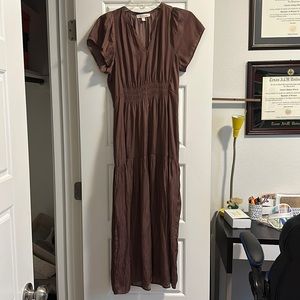 Grade & Gather brown midi dress